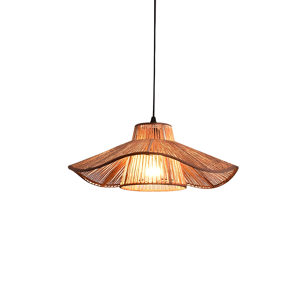 Modern Wooden Paper Woven Pendant Light for Kitchen