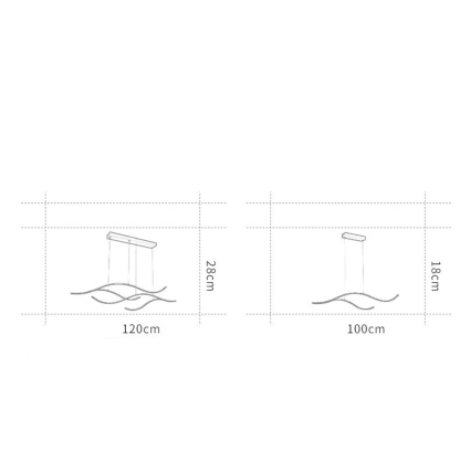 Creative Designer Luxury Nordic-Style Linear Pendant Bar & Cafe Light