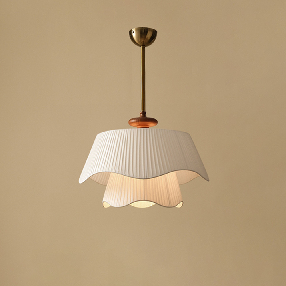 [Copy]Medieval Style Glass Beige Dining Room Pendant Light