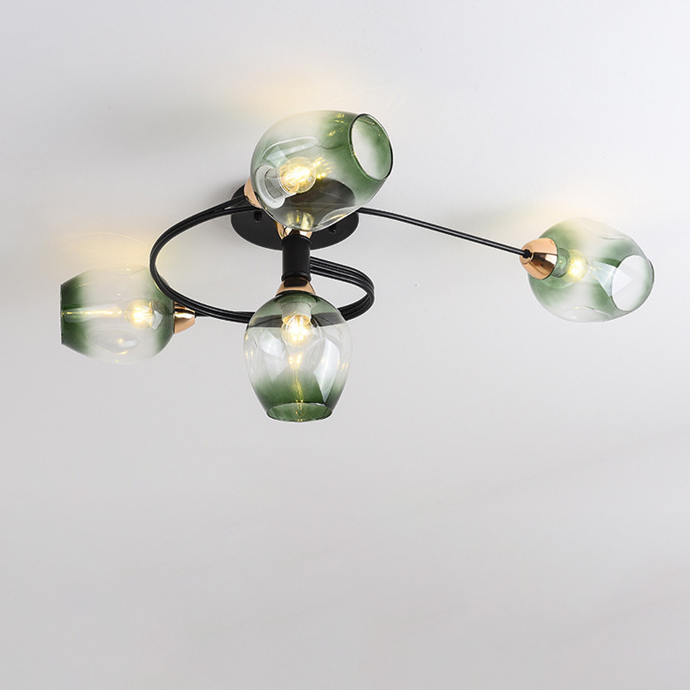 Modern Orbital Glass Bubble Ceiling Light For Living Room