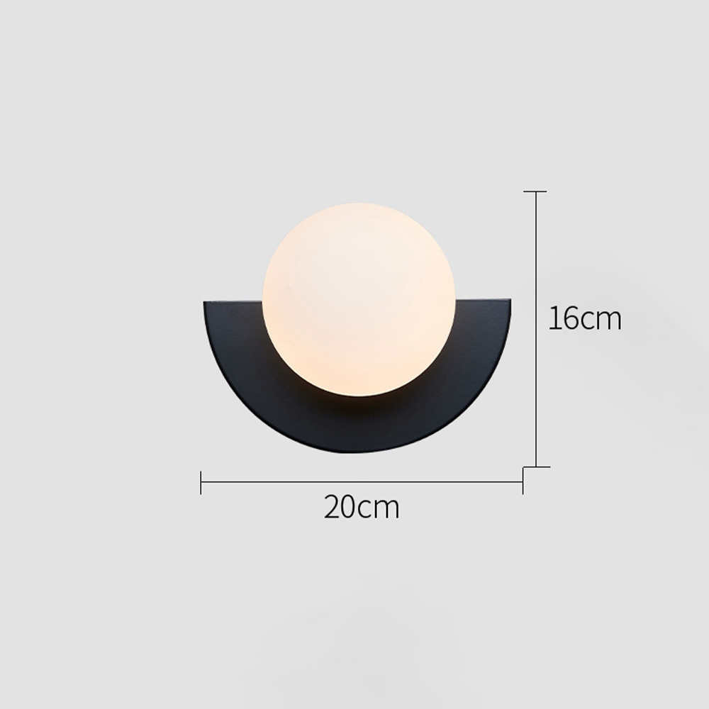 [Copy]Ball Glass Black Wall Lamp Bedside Wall Sconce