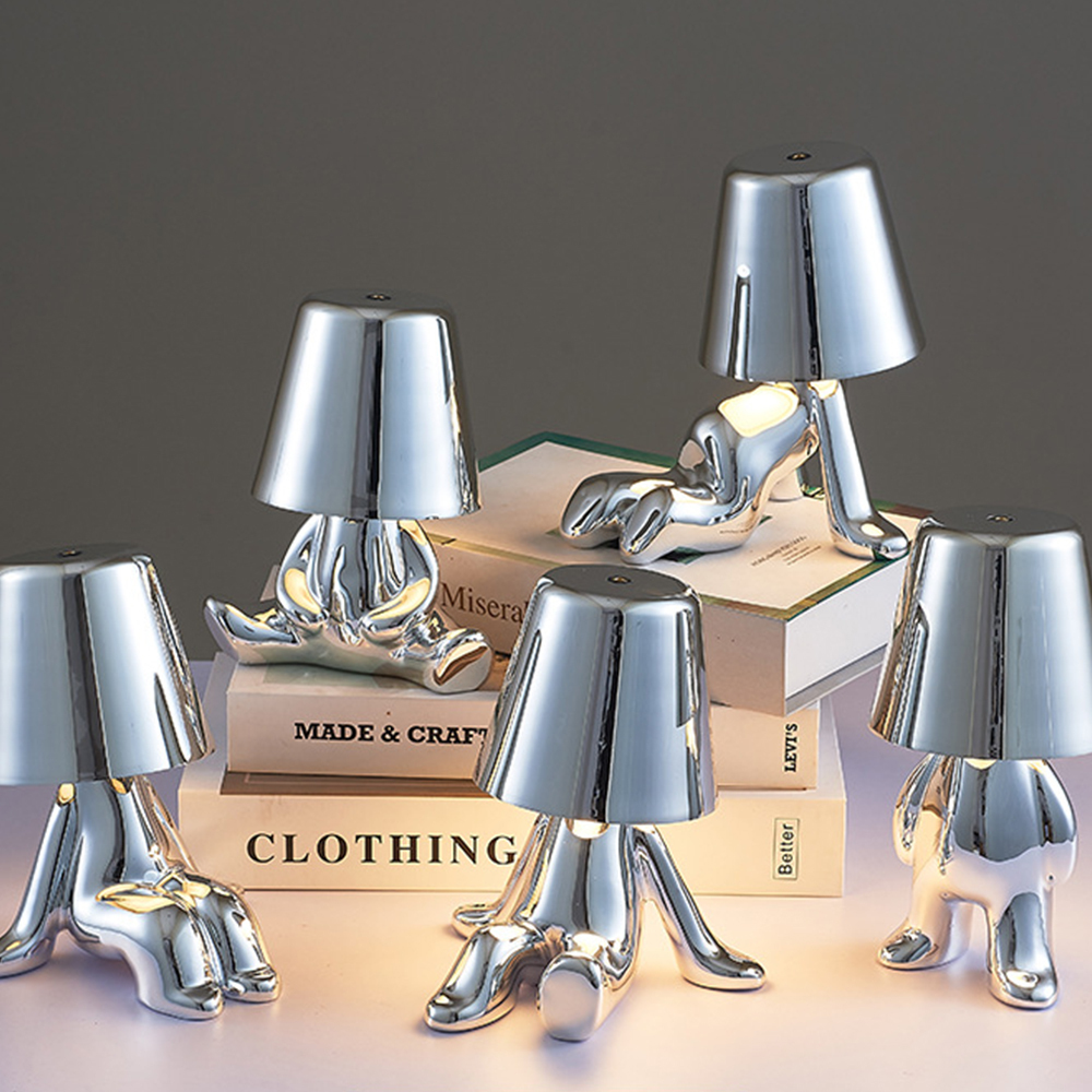 Creative Small Gold and Silver Table Lamps