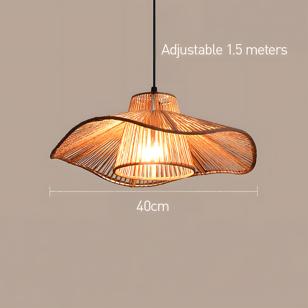 Modern Wooden Paper Woven Pendant Light for Kitchen