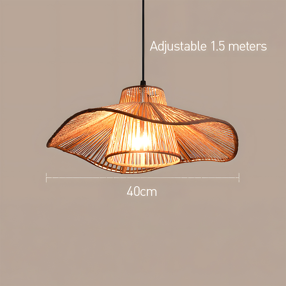 Modern Wooden Paper Woven Pendant Light for Kitchen
