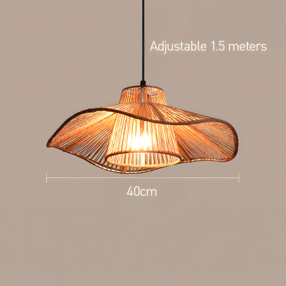 Modern Wooden Paper Woven Pendant Light for Kitchen
