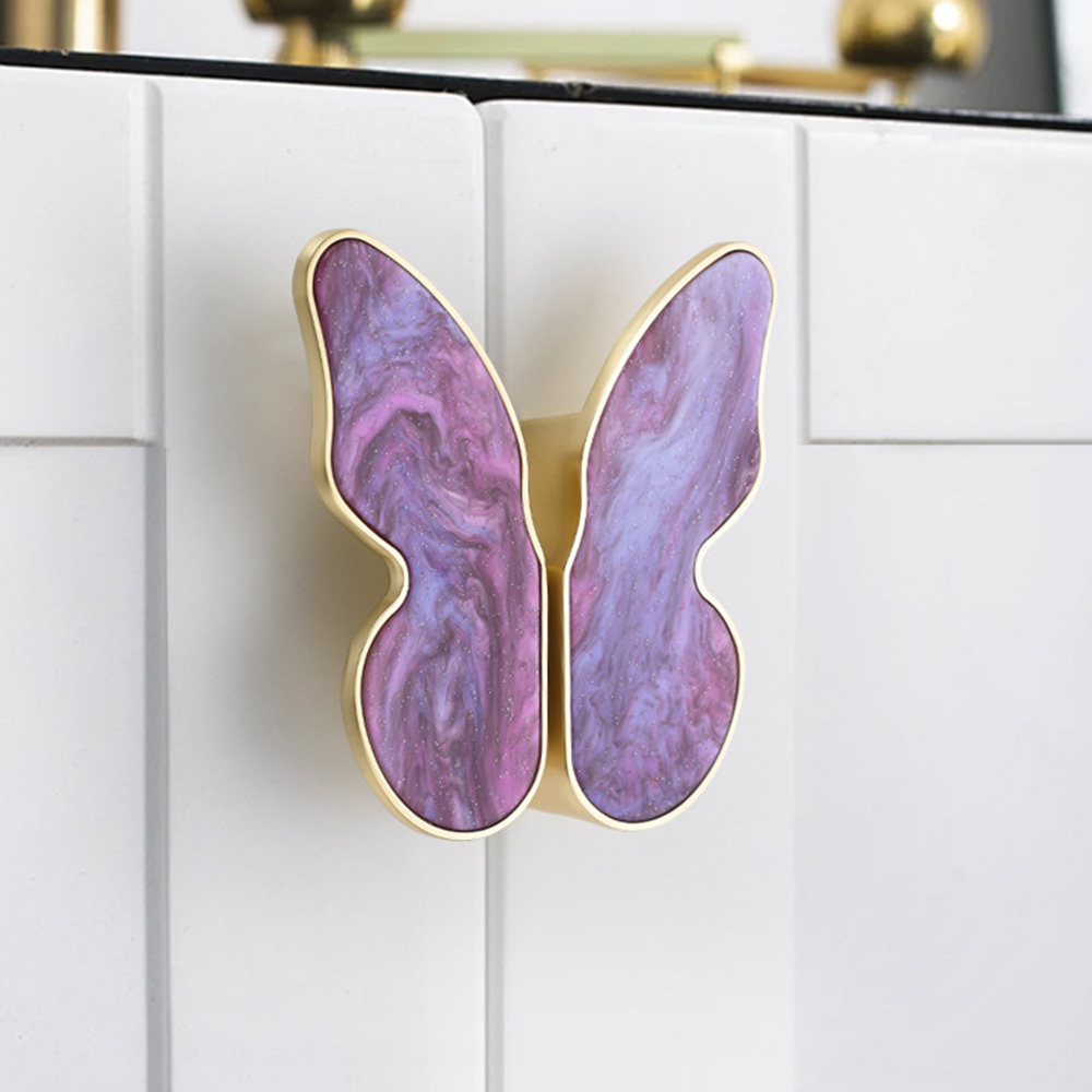 Nordic Shell Resin Butterfly Drawer Pull