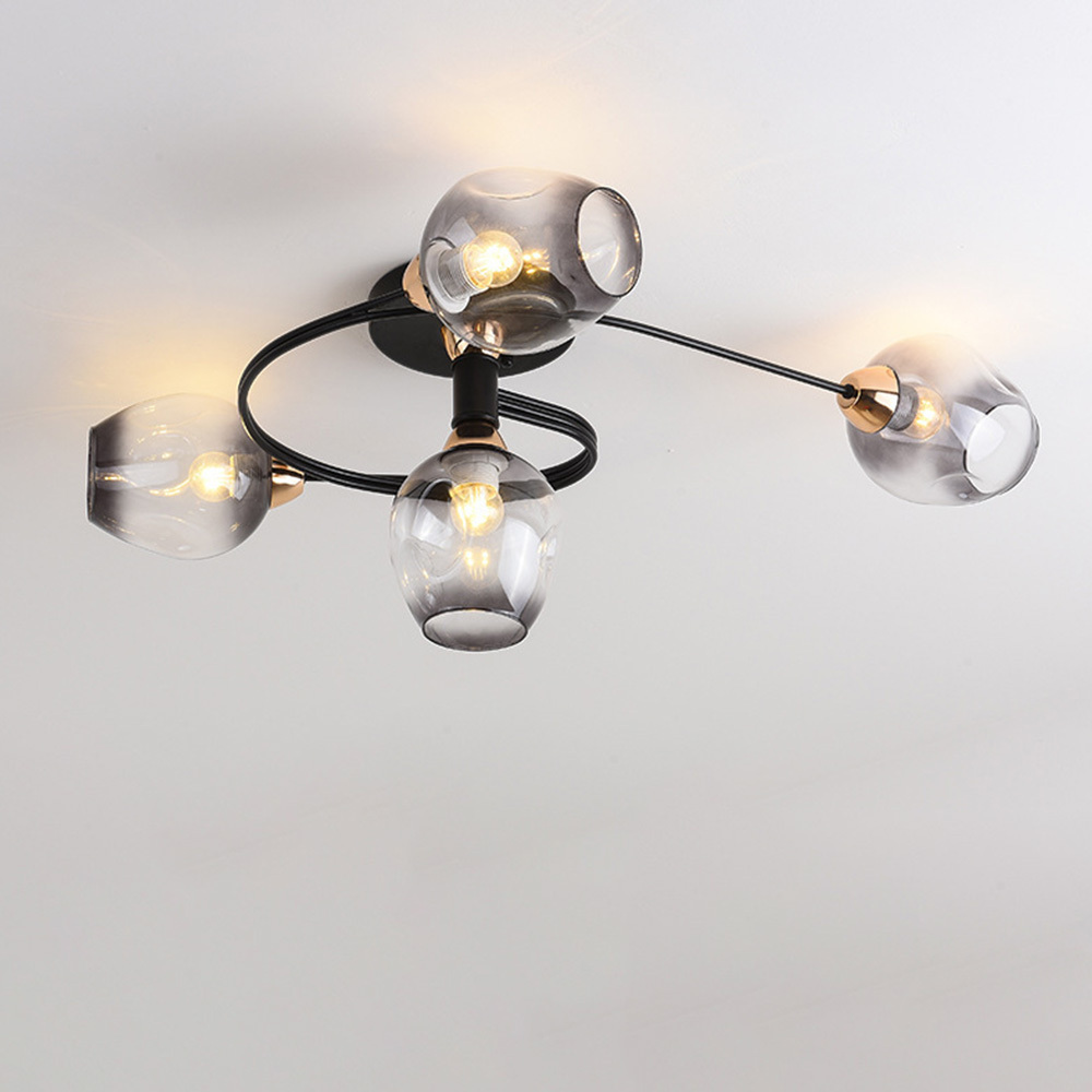 Modern Orbital Glass Bubble Ceiling Light For Living Room