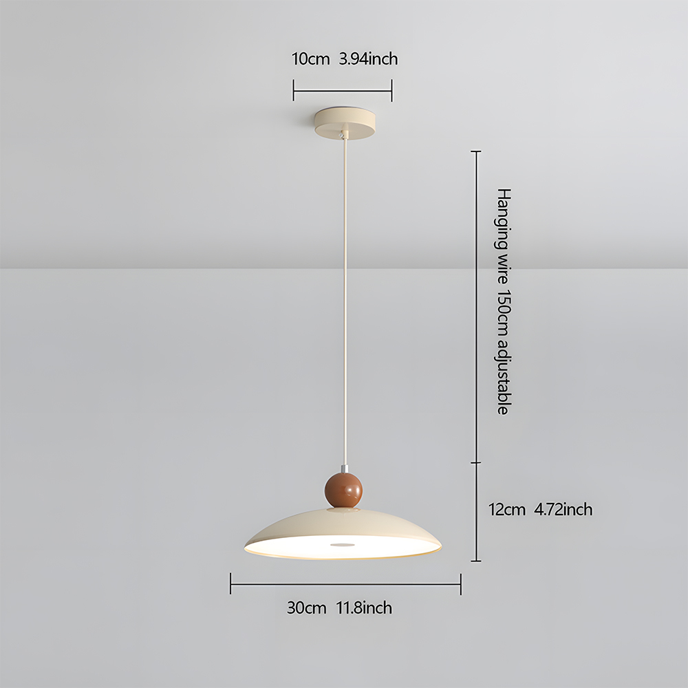 Scandi-Style Cream Minimalist Acrylic Pendant Light