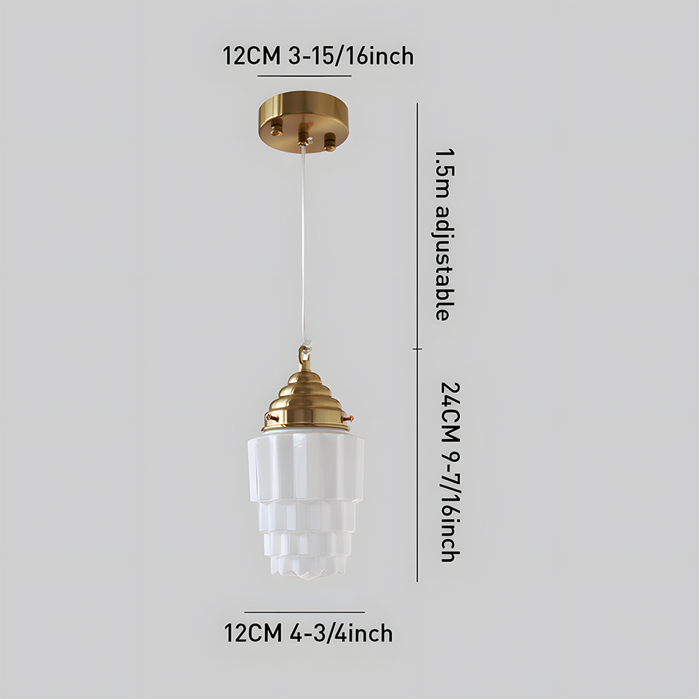 Modern Pendant Light Fixture White Finish Hanging Light