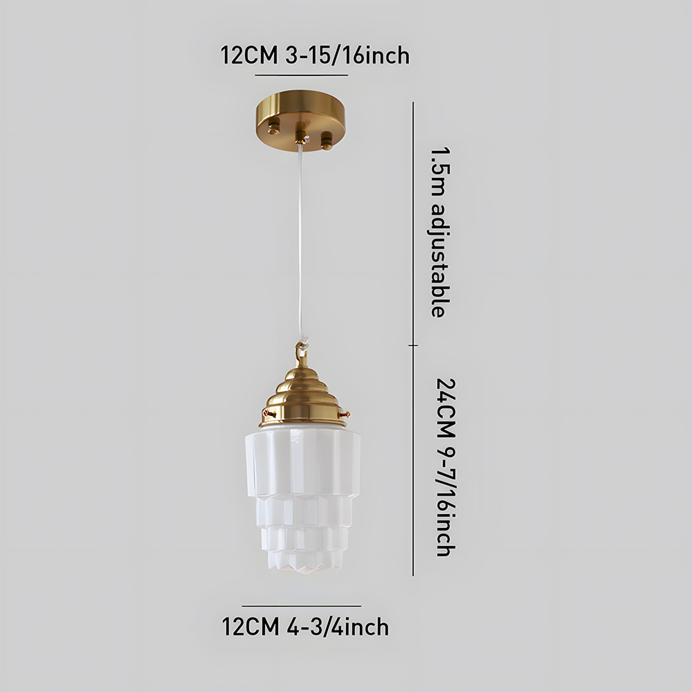 Modern Pendant Light Fixture White Finish Hanging Light