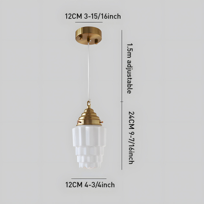 Modern Pendant Light Fixture White Finish Hanging Light