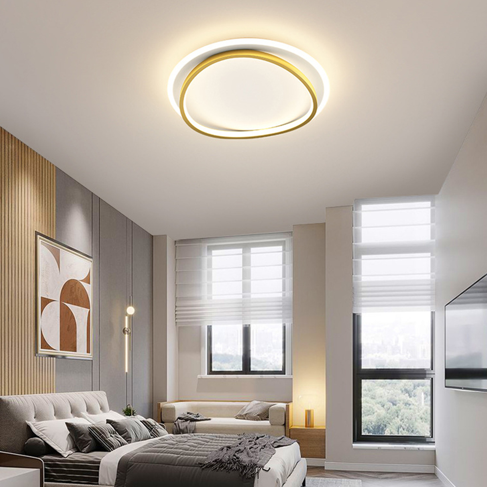 Round Simple LED Bedroom White Ceiling Lights