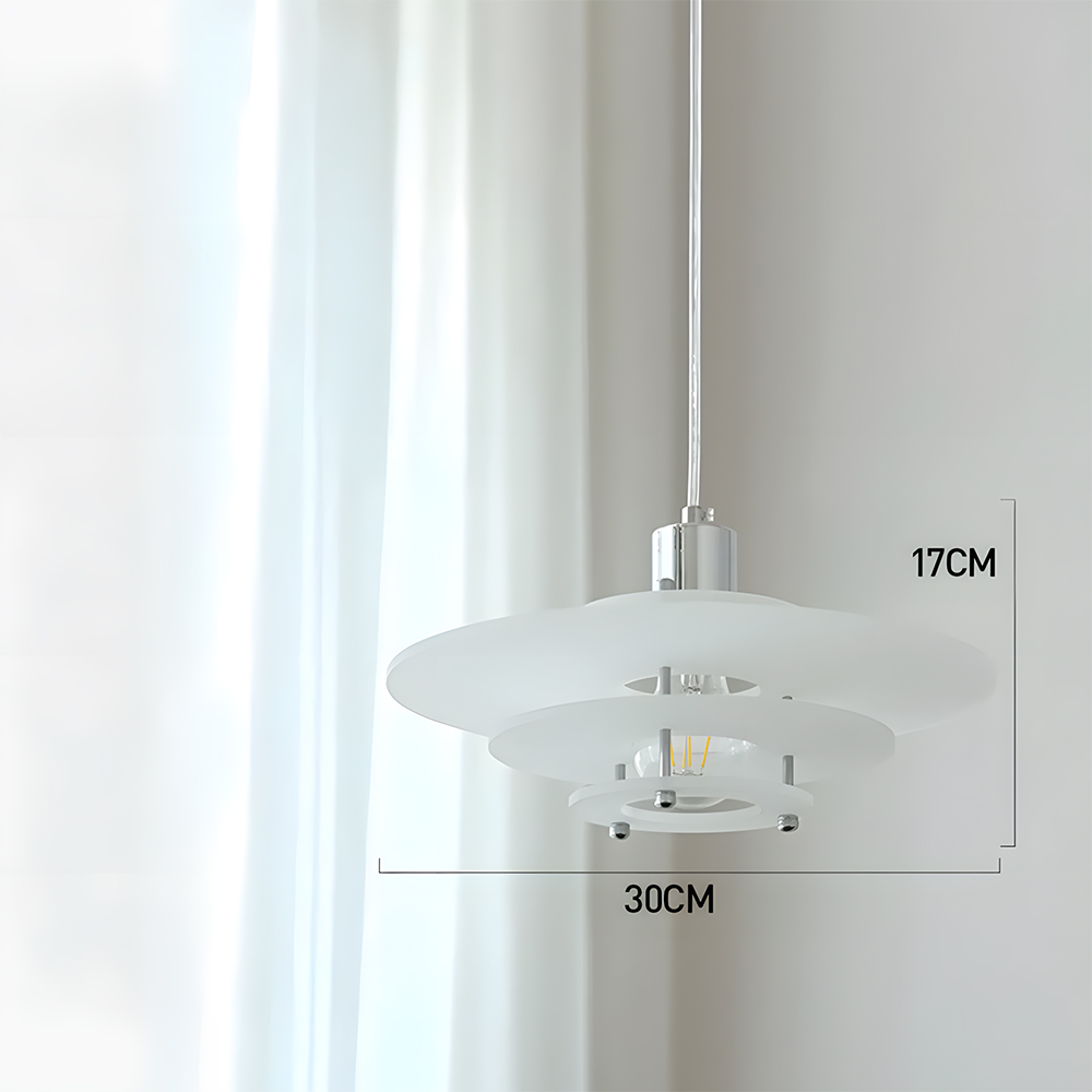 Modern UFO Pendant Light Iron Acrylic Multi-Layer Lamp