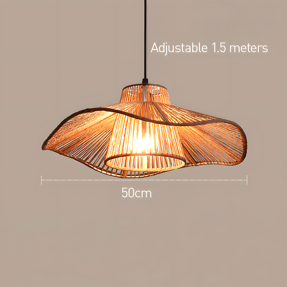 Modern Wooden Paper Woven Pendant Light for Kitchen