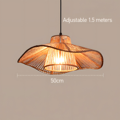 Modern Wooden Paper Woven Pendant Light for Kitchen