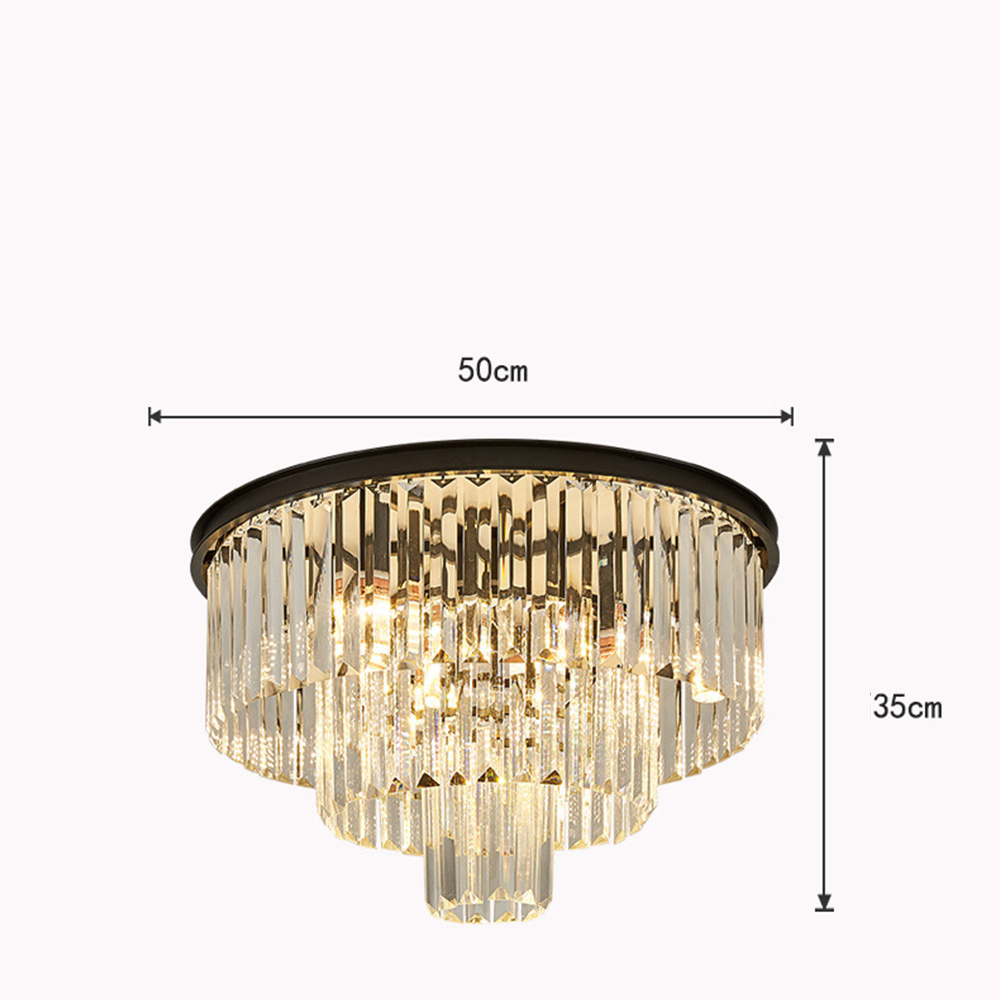 Luxury Crystal Multi-Tier Chandelier for Foyer Living Room
