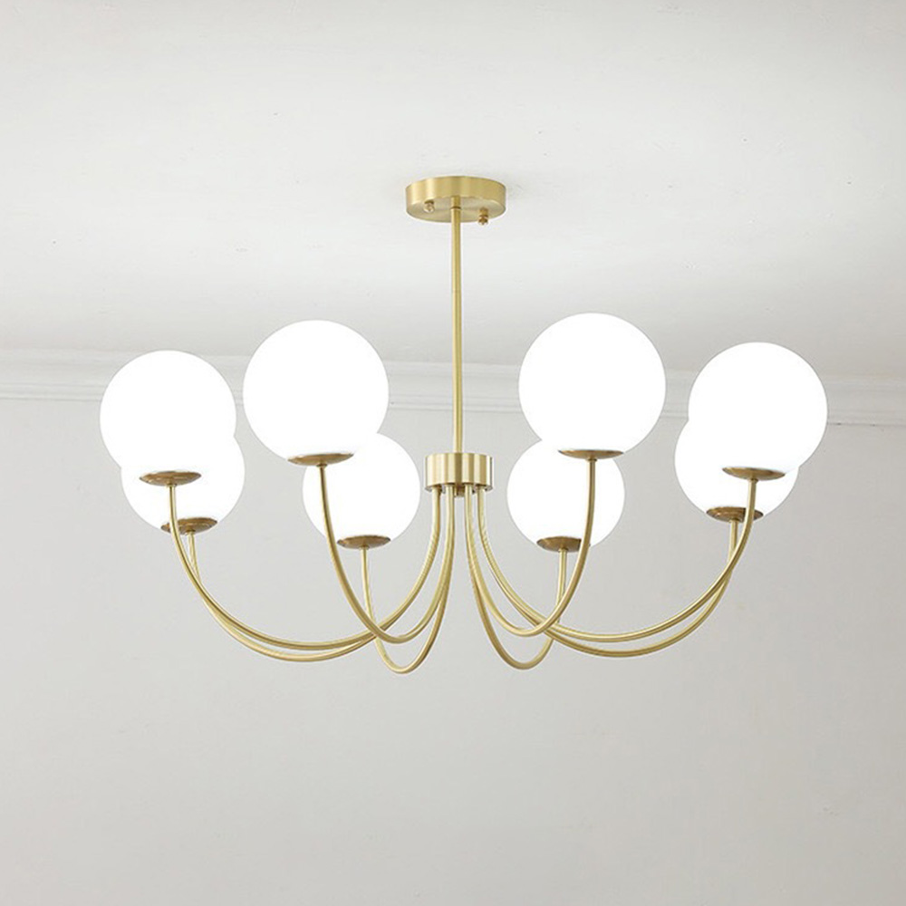Bubb White Glass Marshmallow Chandelier