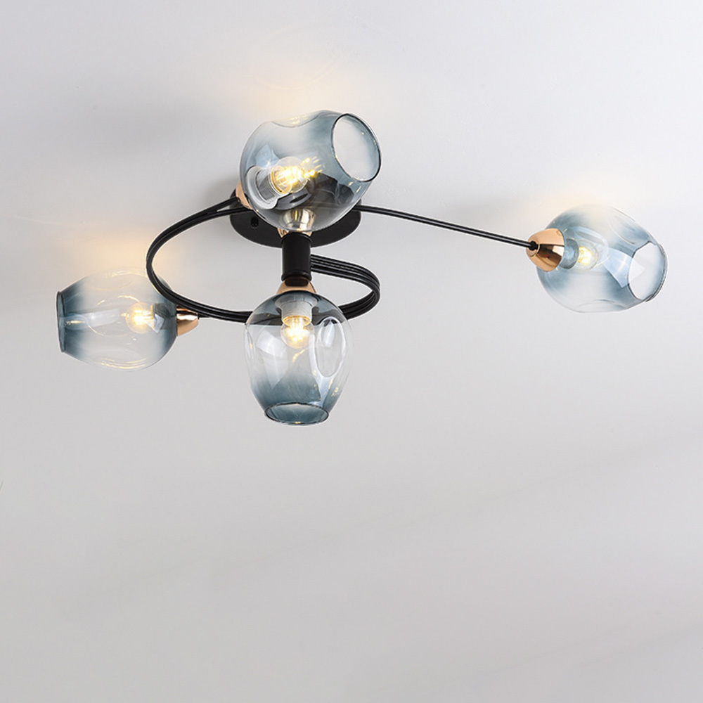 Modern Orbital Glass Bubble Ceiling Light For Living Room