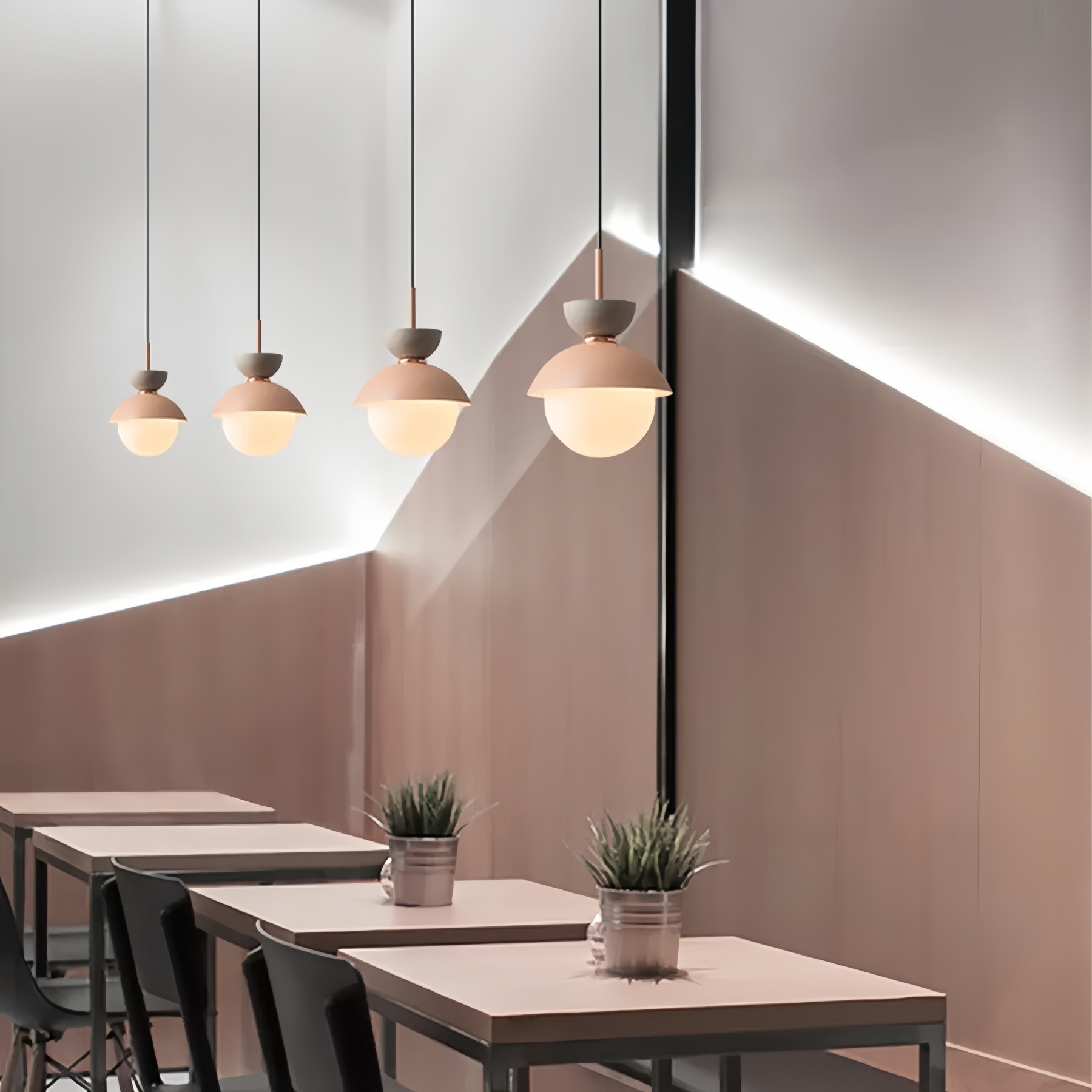 Nordic Colorful Glass Iron Dining Room Pendant Light