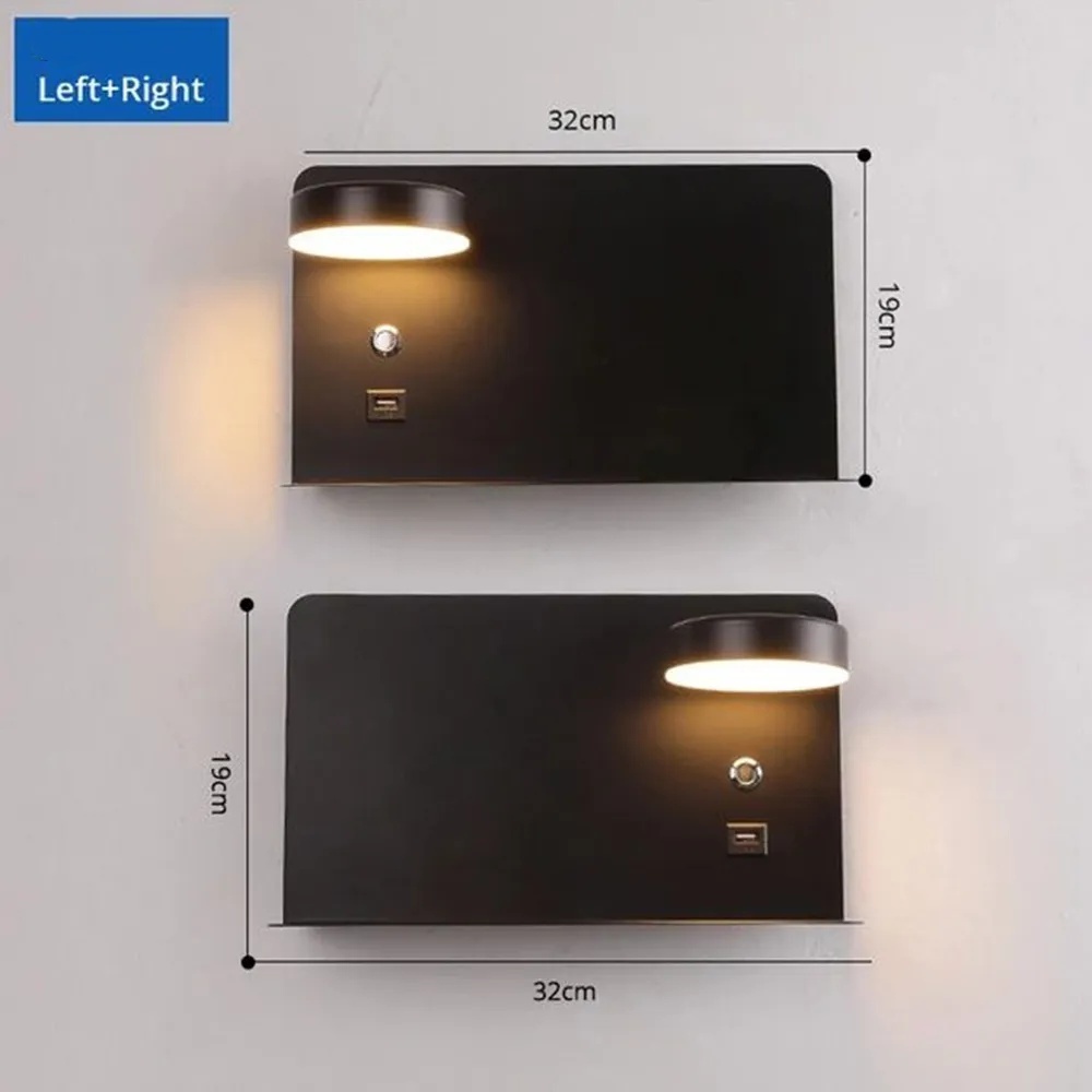 Touch Switch Plug in LED Bedside Wall Light