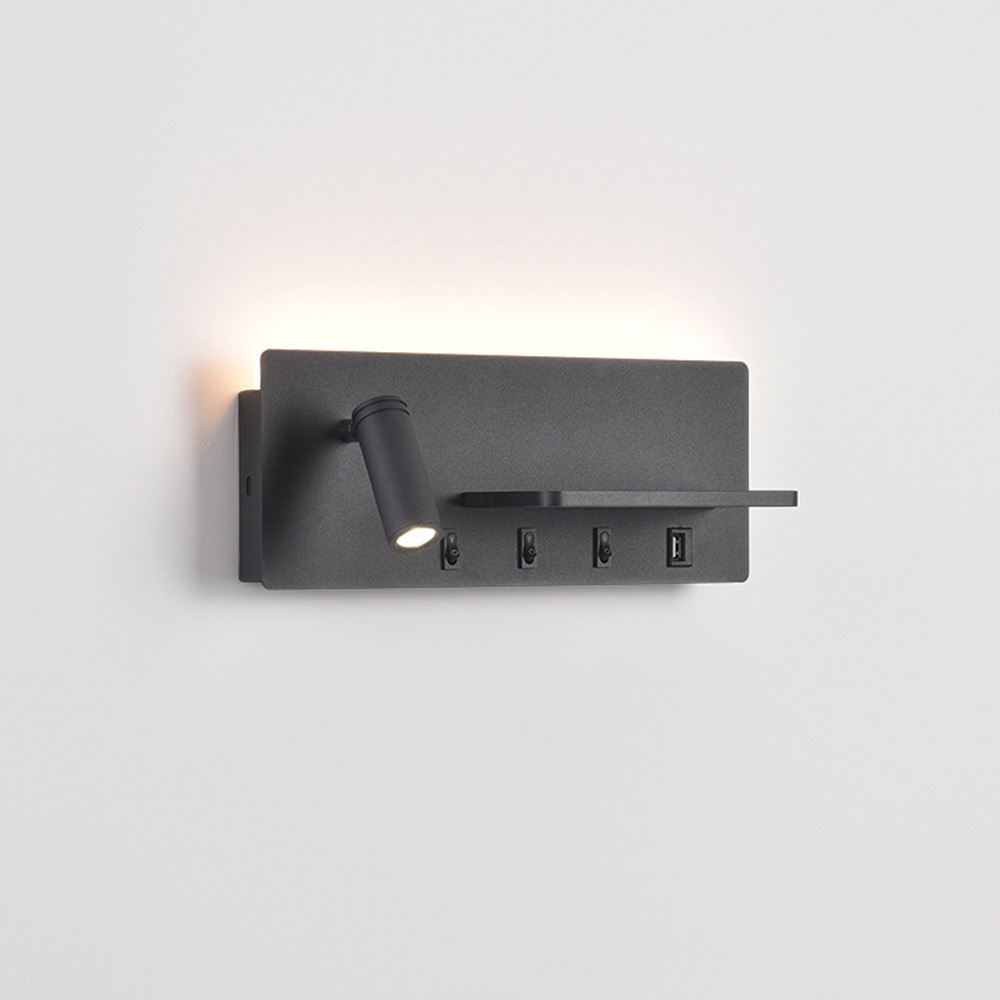 Simple LED Wall Sconce Rotable Spotlight Bedside Wall Light