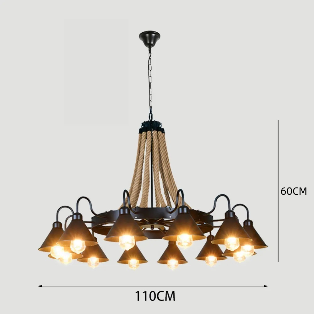 Industrial Retro Iron Dining Room Black Pendant Light