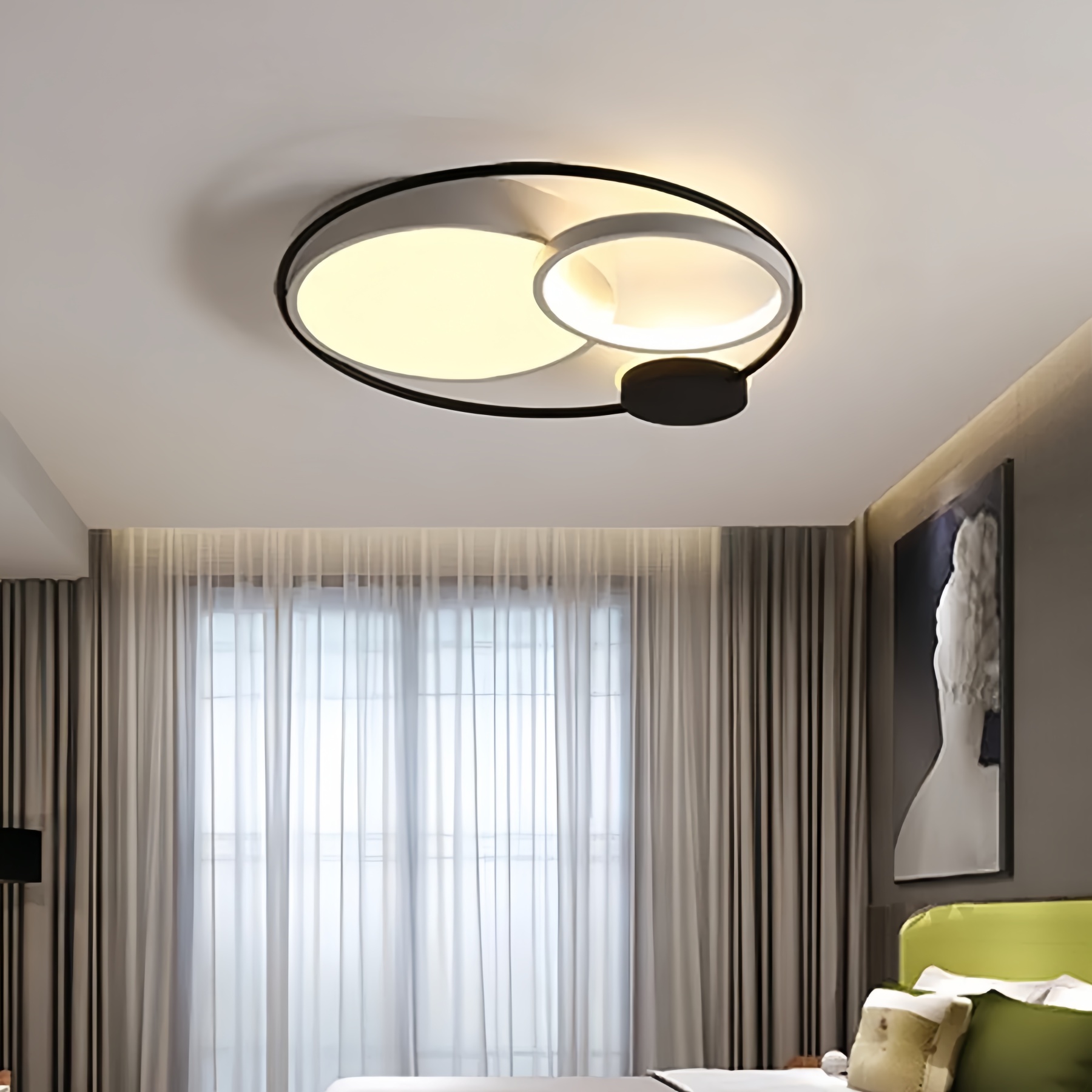 Creative Modern Circles LED Bedroom Ceiling Lights
