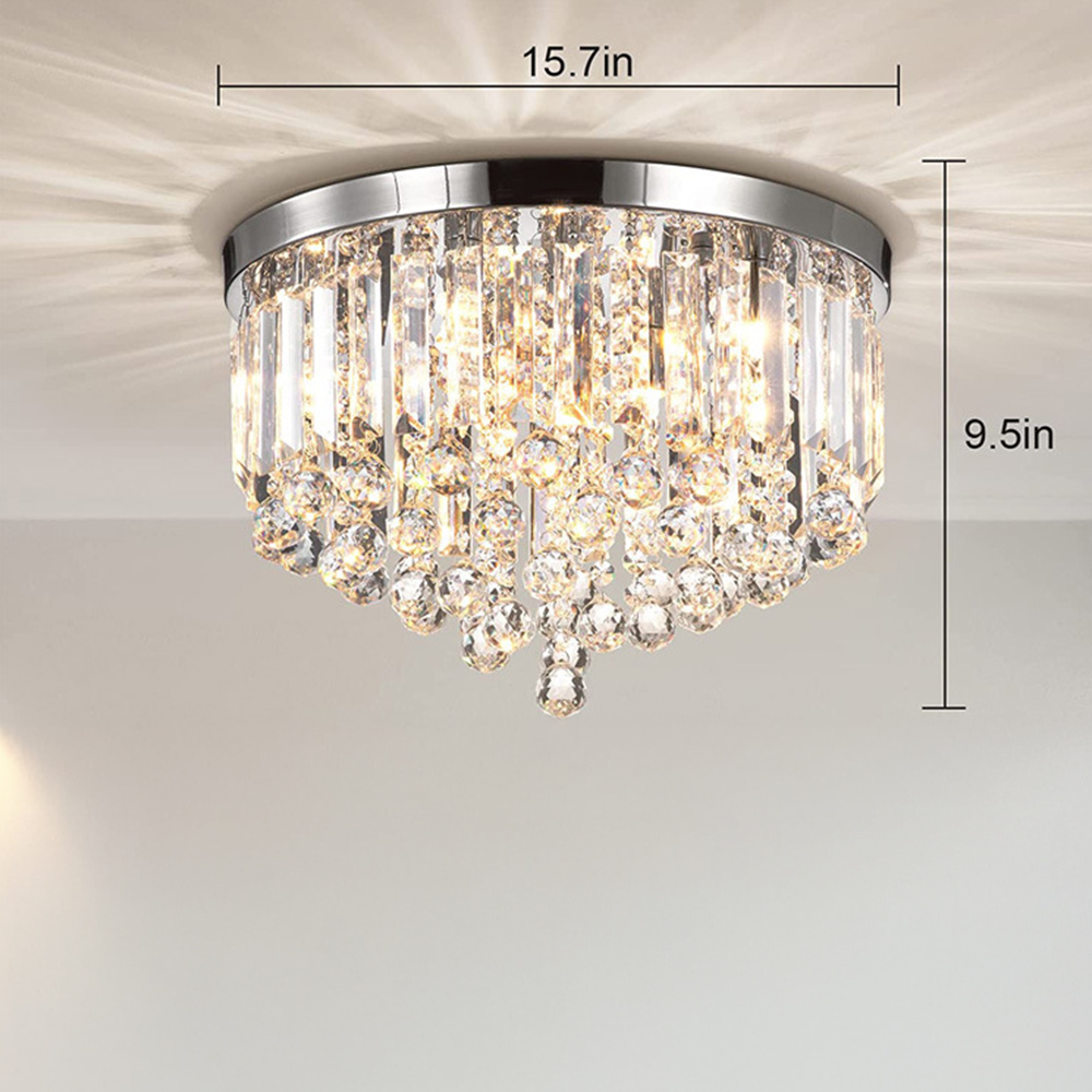 Modern Large Round Crystal Chandelier Ceiling Light​