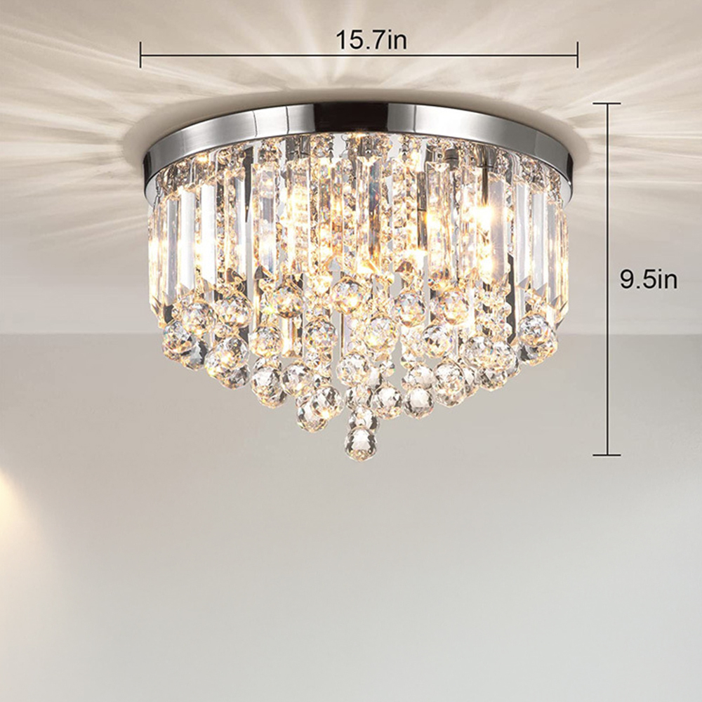 Modern Large Round Crystal Chandelier Ceiling Light​