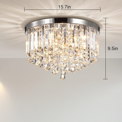 Modern Large Round Crystal Chandelier Ceiling Light​