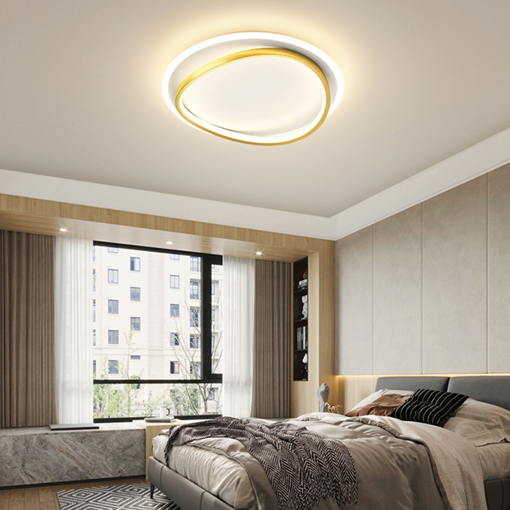 Round Simple LED Bedroom White Ceiling Lights