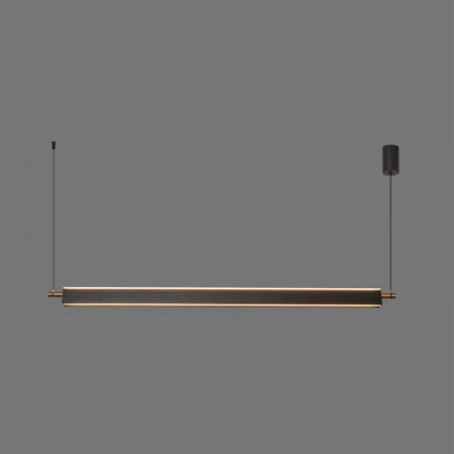 Minimalist Modern LED Black Up-and-Down Lighting Linear Pendant 