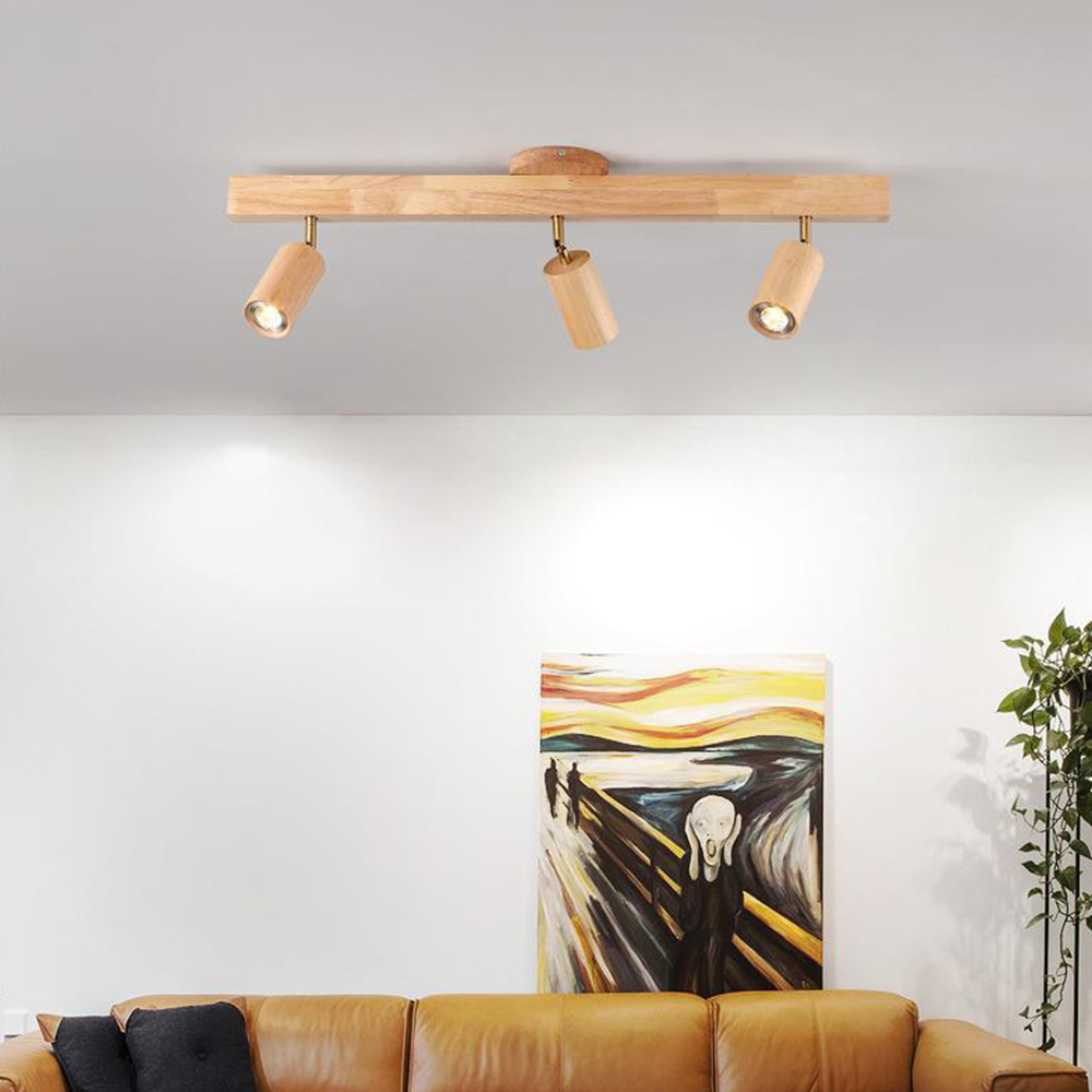 Japanese Minimalist Solid Wood Spotlight for TV Accent Wall