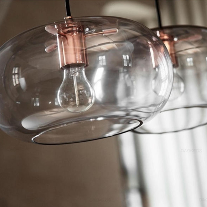 Modern Glass Iron Pendant Light For Kitchen