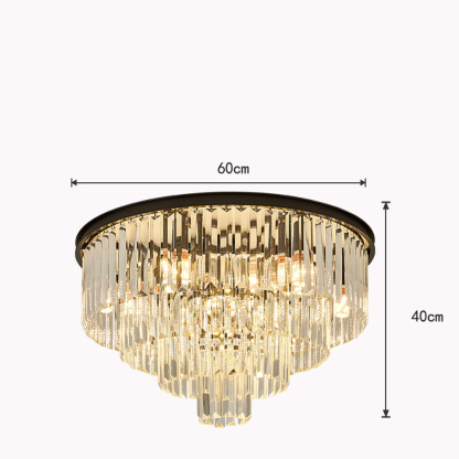 Luxury Crystal Multi-Tier Chandelier for Foyer Living Room
