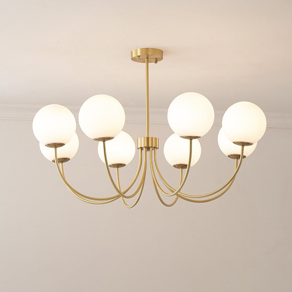 Bubb White Glass Marshmallow Chandelier