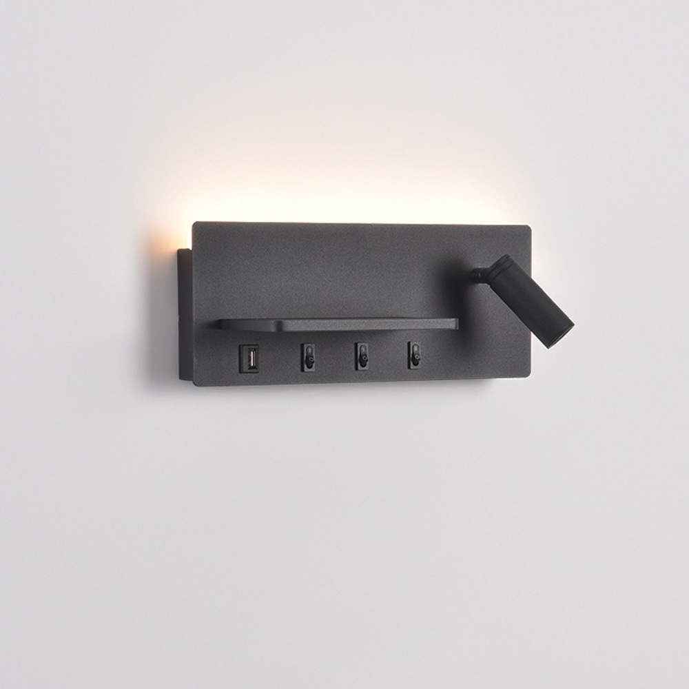 Simple LED Wall Sconce Rotable Spotlight Bedside Wall Light