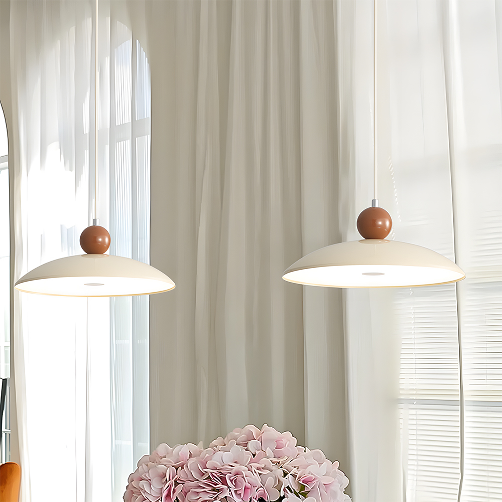 Scandi-Style Cream Minimalist Acrylic Pendant Light