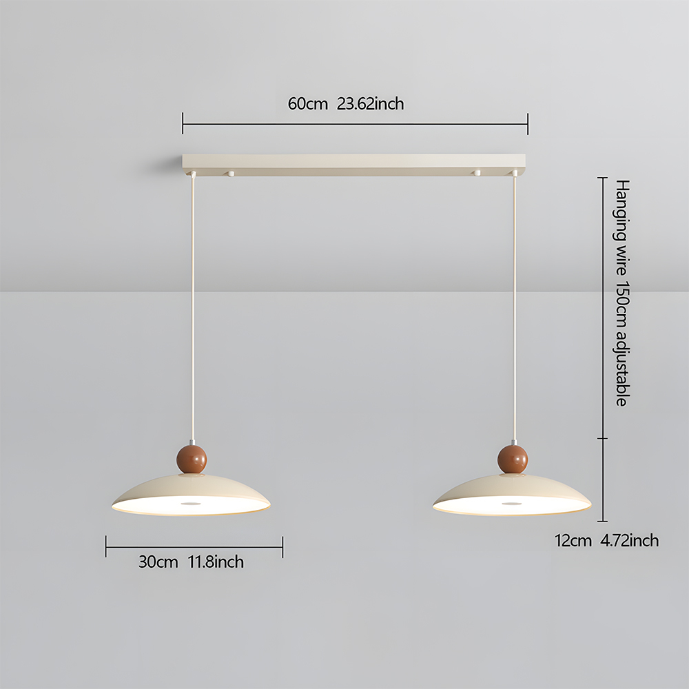 Scandi-Style Cream Minimalist Acrylic Pendant Light