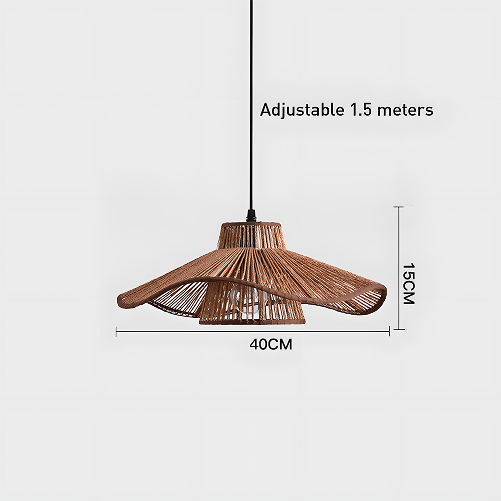 Modern Wooden Paper Woven Pendant Light for Kitchen
