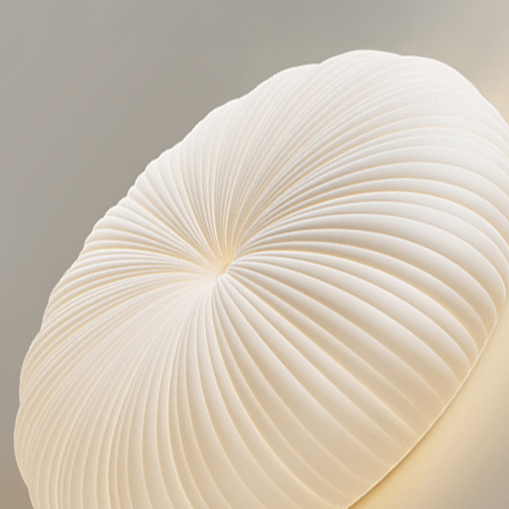 Cream Dimmable Pumpkin White Led Flush Mount Ceiling Light