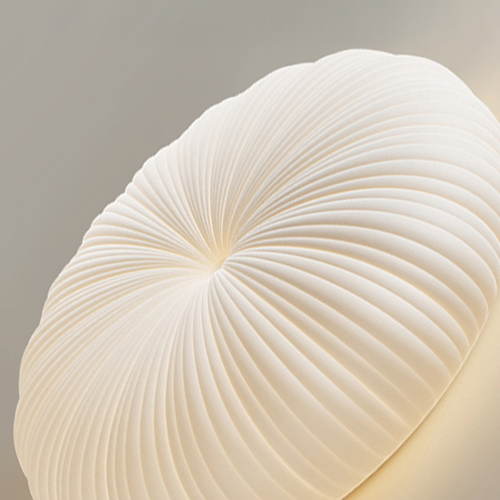 Cream Dimmable Pumpkin White Led Flush Mount Ceiling Light