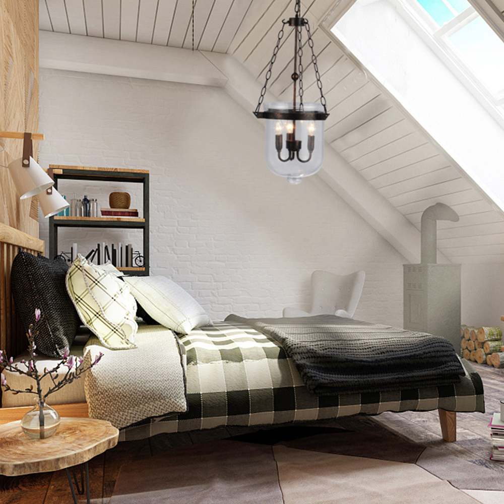 Industrial Bucket Iron Living Room Pendant Light