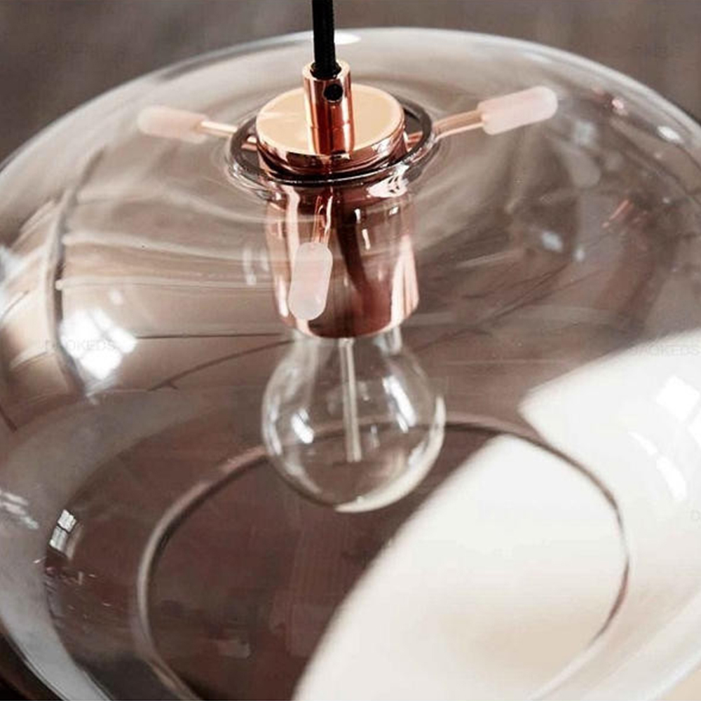 Modern Glass Iron Pendant Light For Kitchen