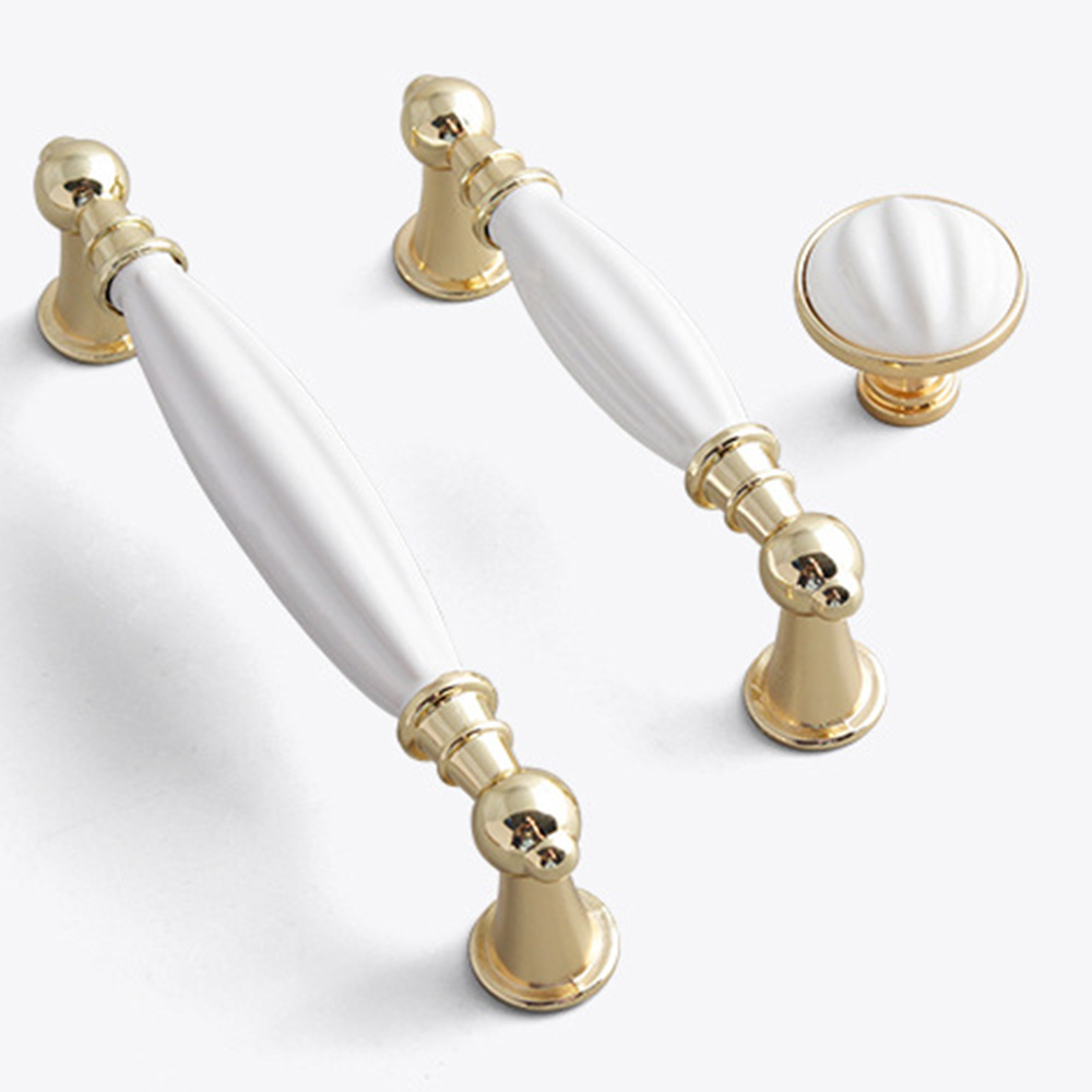 Modern Solid Zinc Alloy & Ceramic Cabinet Pulls