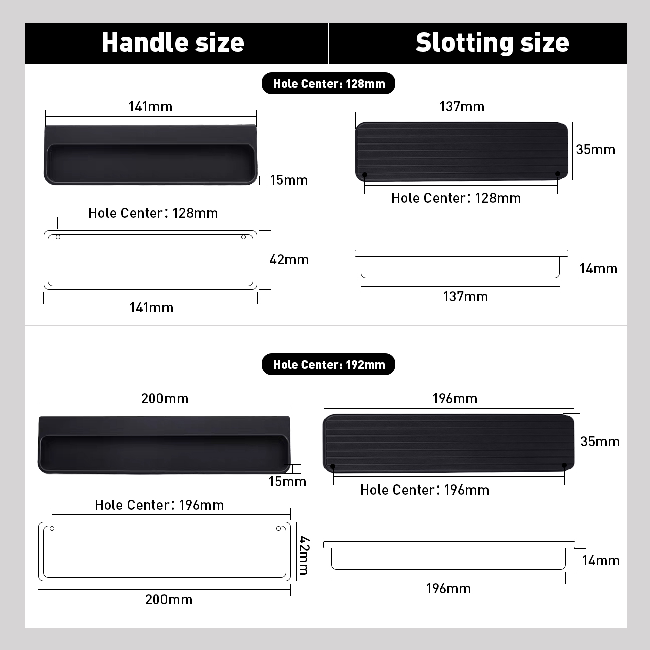 Modern Colorful Rounded Corners Recessed Finger Cabinet Pulls