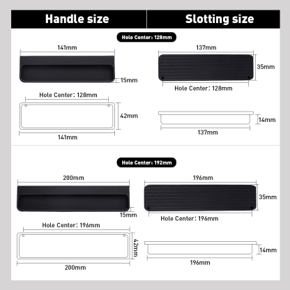 Modern Colorful Rounded Corners Recessed Finger Cabinet Pulls