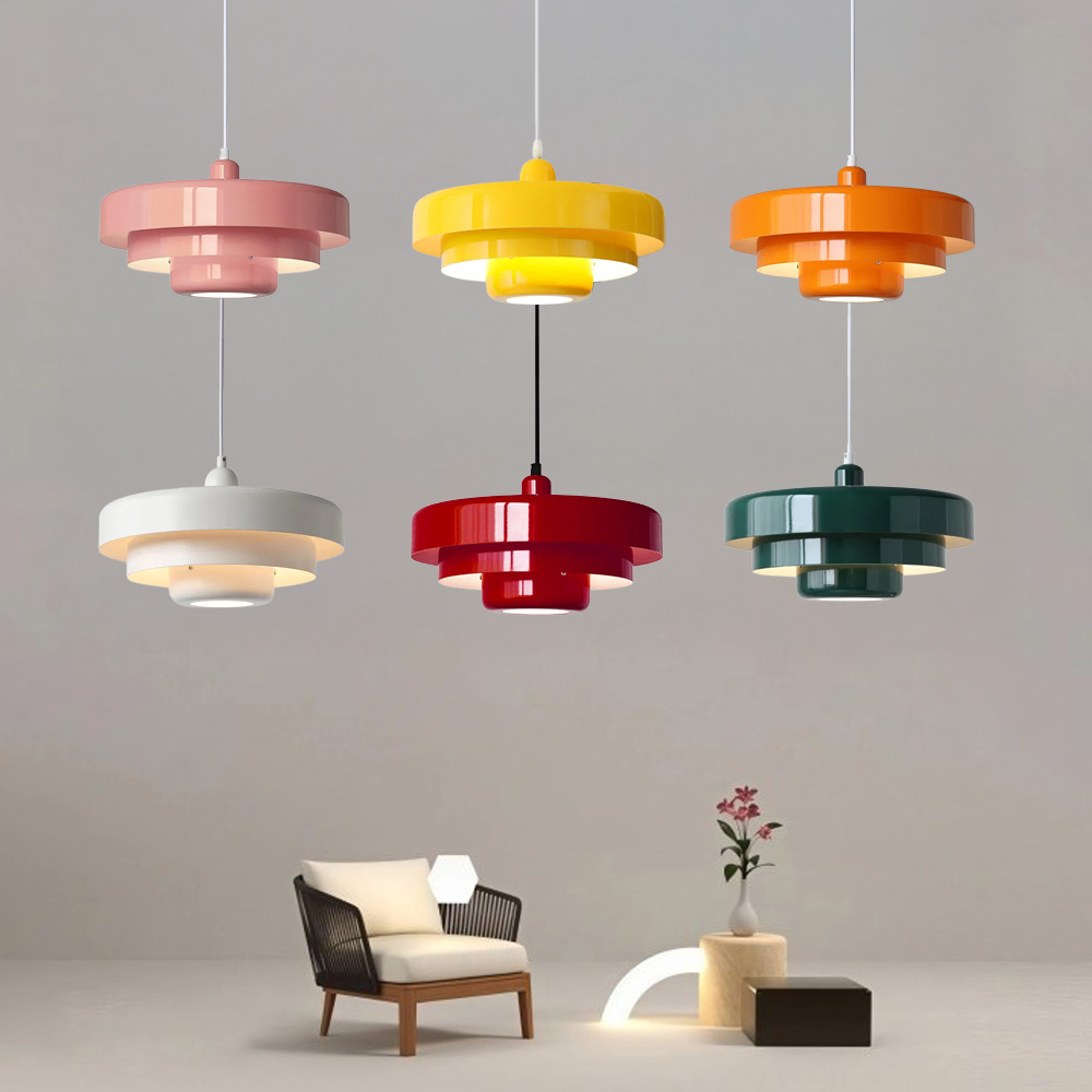 Homdiy Pendant Light Bauhaus Metal Kitchen Pendant Hanging Light