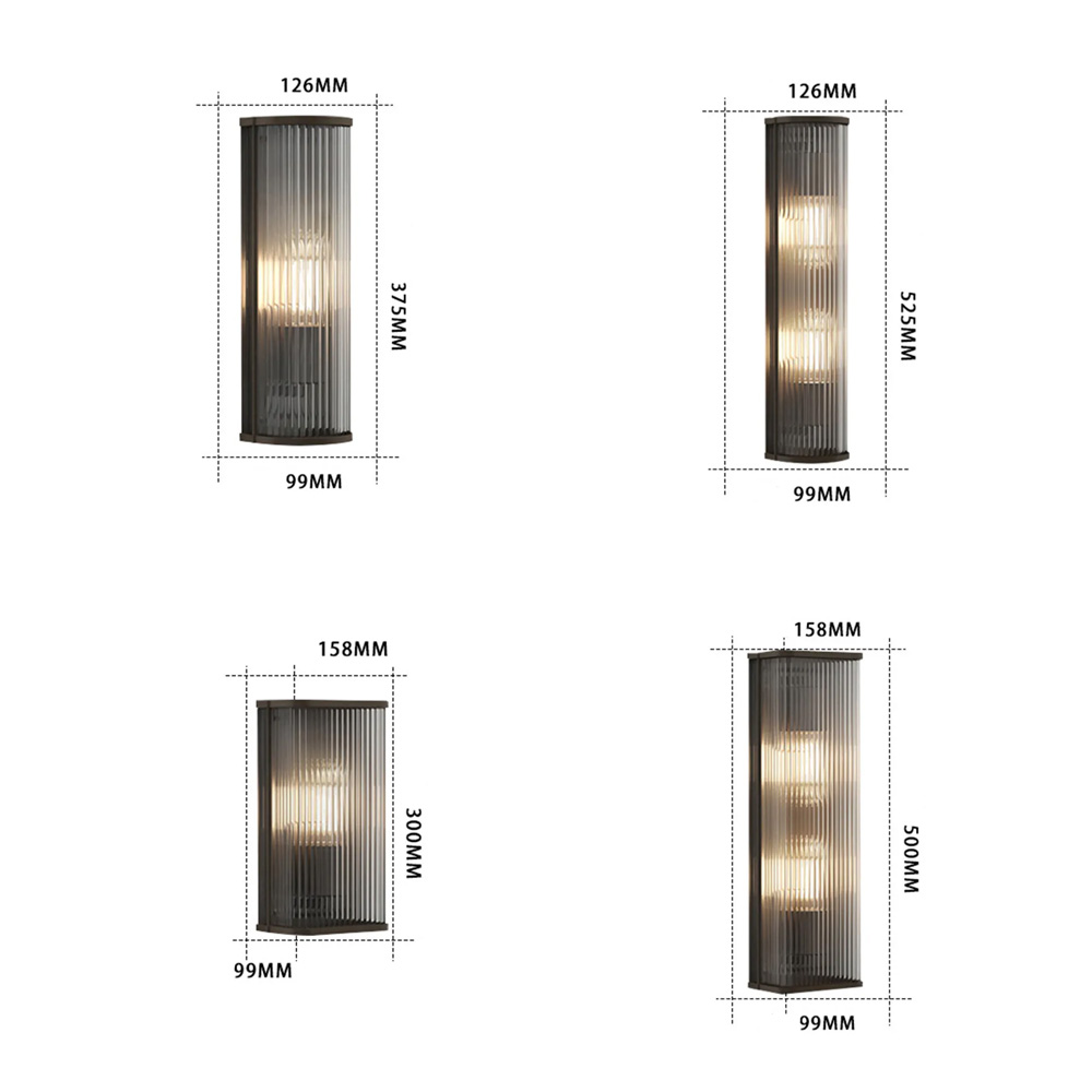 Modern Geometric Acrylic Outdoor Wall Light