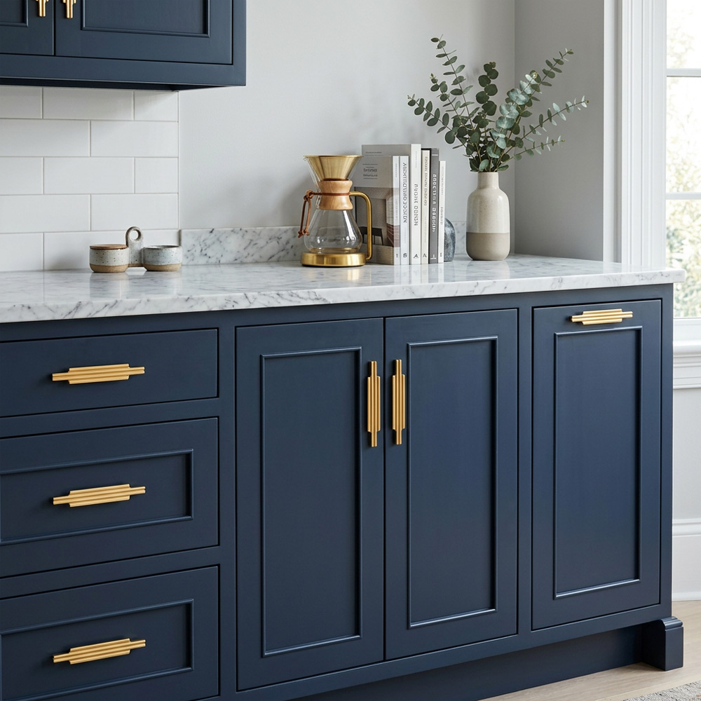 Nordic Art Deco Brass Kitchen Cabinet Handles